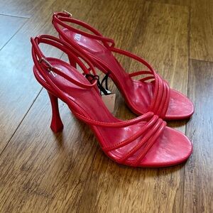 Zara Vibrant Red Strappy Heels